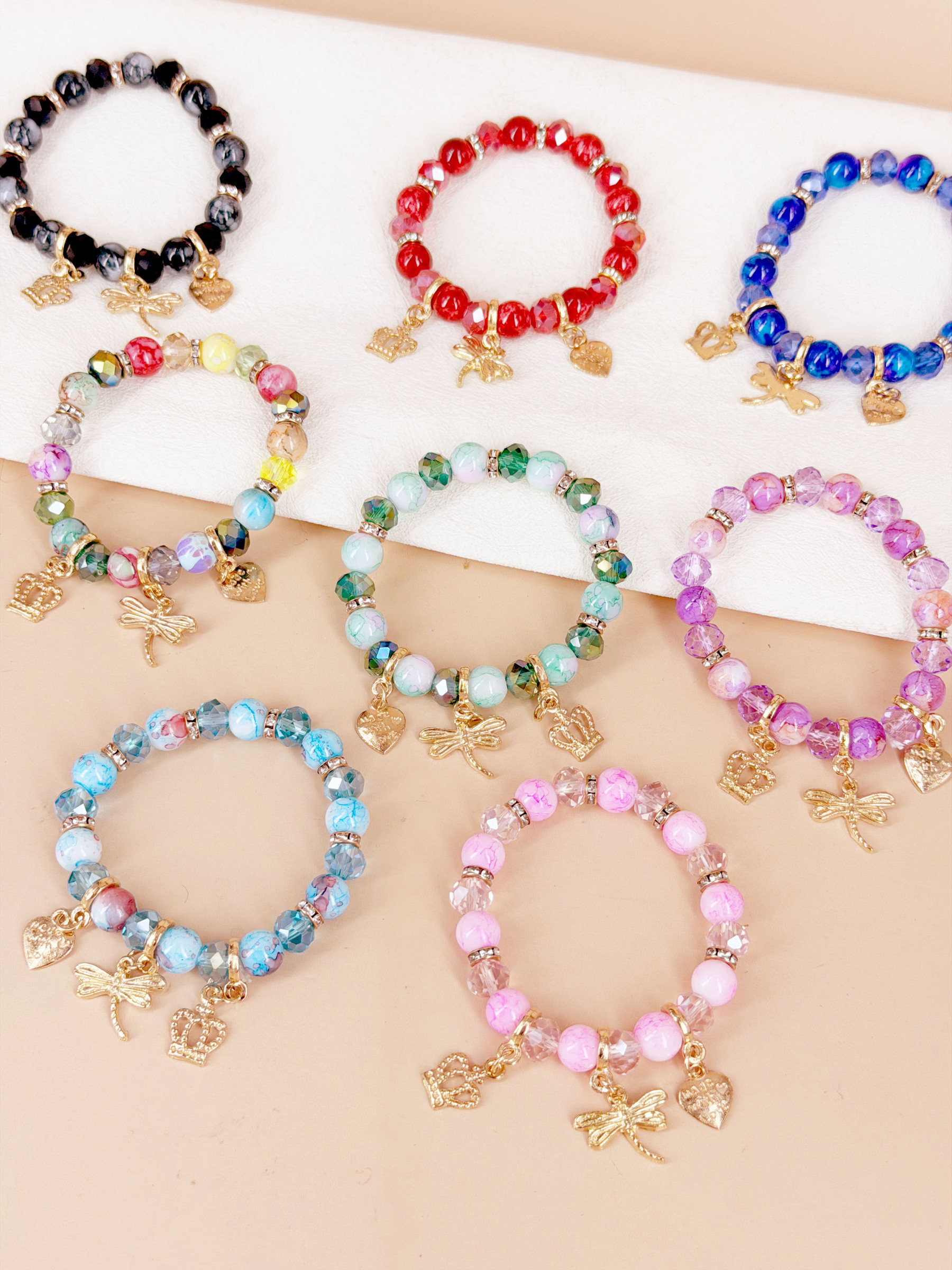 Großhändler D Bijoux - Set aus Perlenarmbändern für Kinder