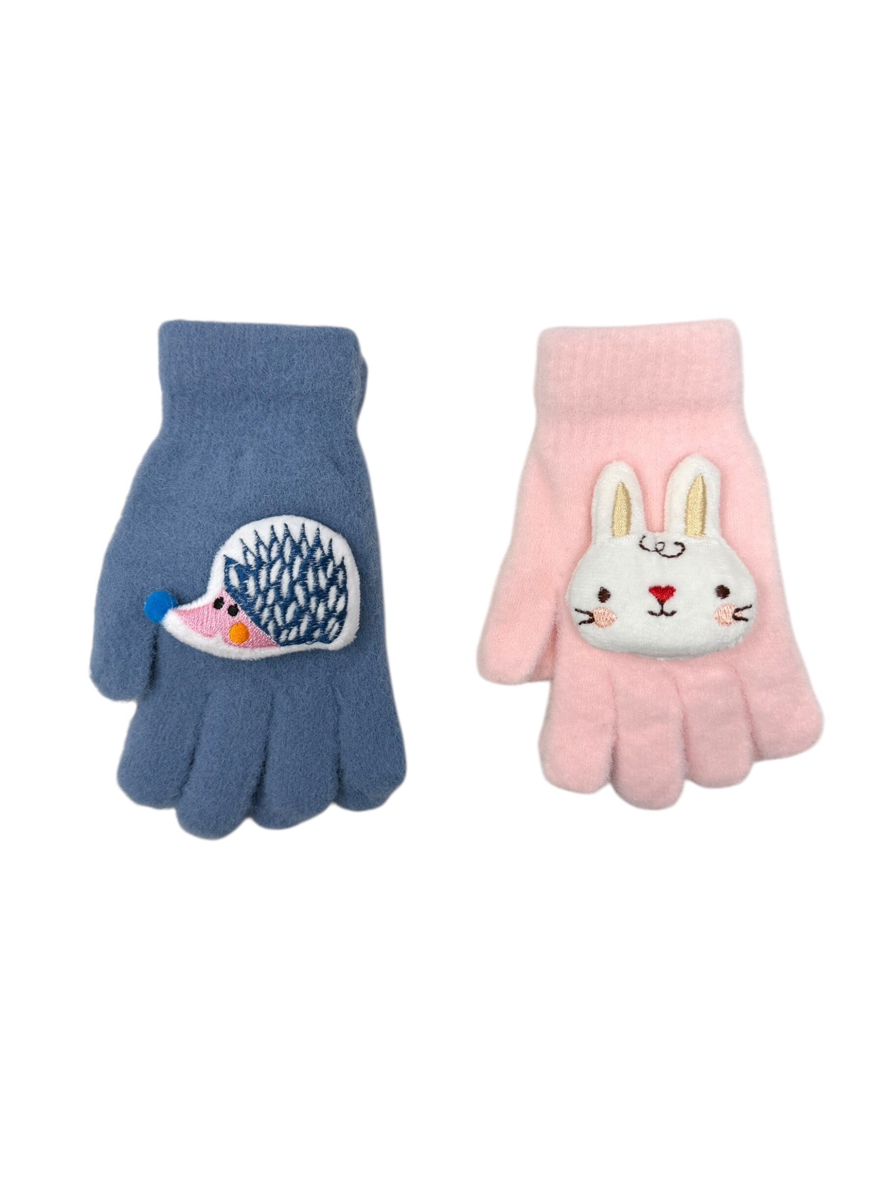 Grossiste DH DIFFUSION - Gants extensibles magiques en maille poilue - 2 à 6 ans - Animaux rigolos