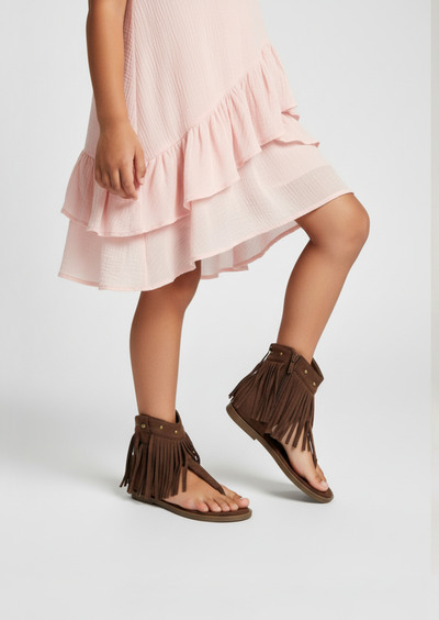 Großhändler Doremi - Kinder-Bohème-Sandalen mit Fransen Großhändler Doremi - Kinder-Bohème-Sandalen mit Fransen