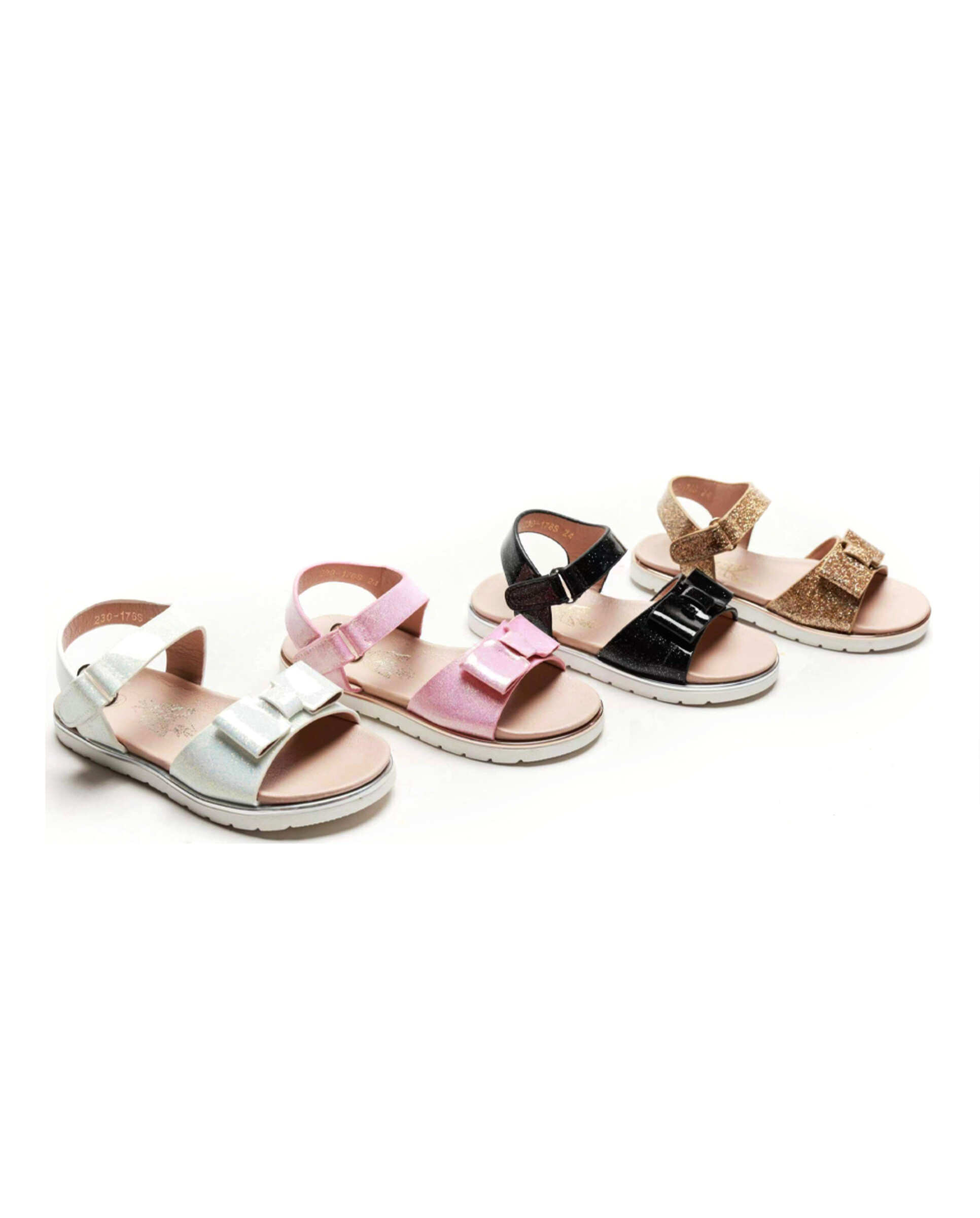 Grossiste Doremi - Sandales été à paillettes pour enfants avec velcro