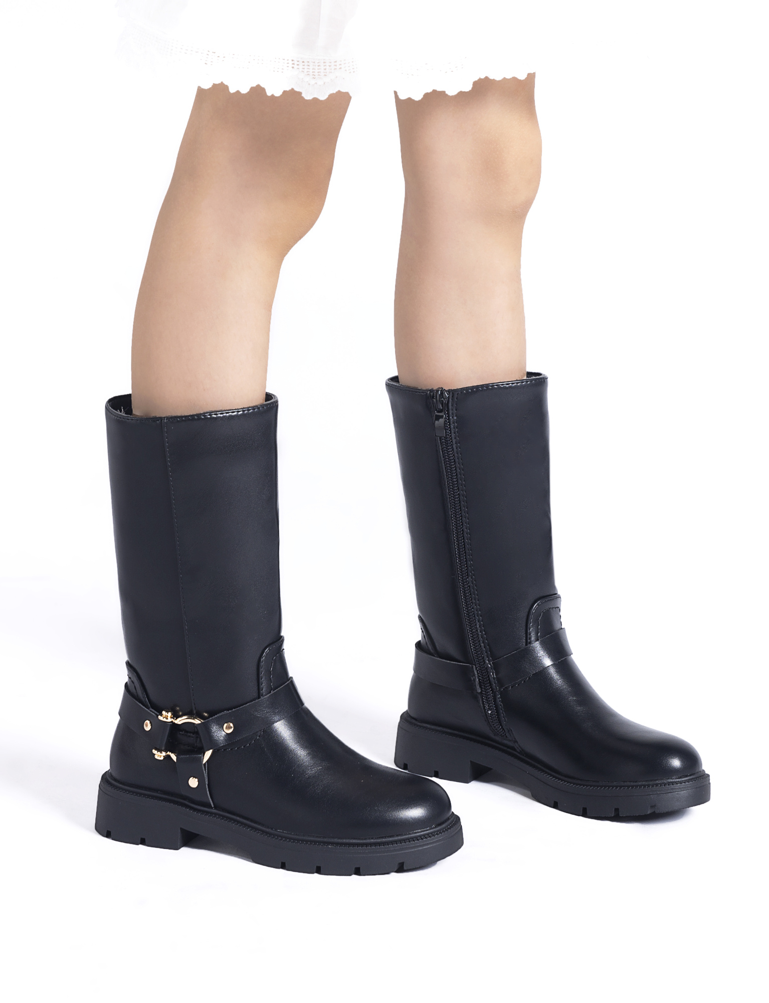 Mayorista Doremi - Botas Biker con hebilla de anillo para niños