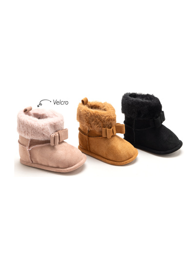 Grossiste Doremi - Chaussons fourrés pour nouveaux nés Grossiste Doremi - Chaussons fourrés pour nouveaux nés