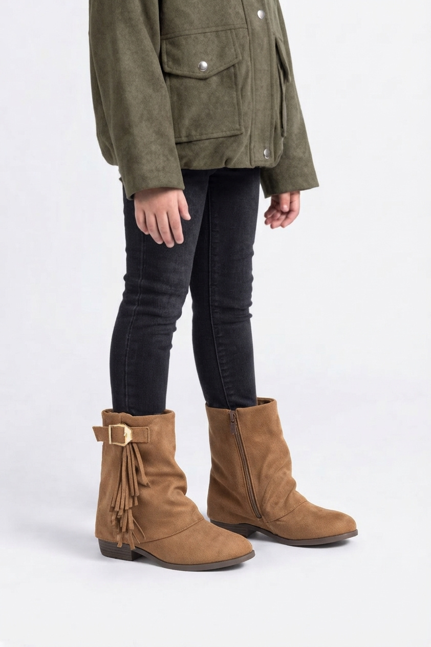 Grossiste Doremi - Bottines enfants style Bohème à franges