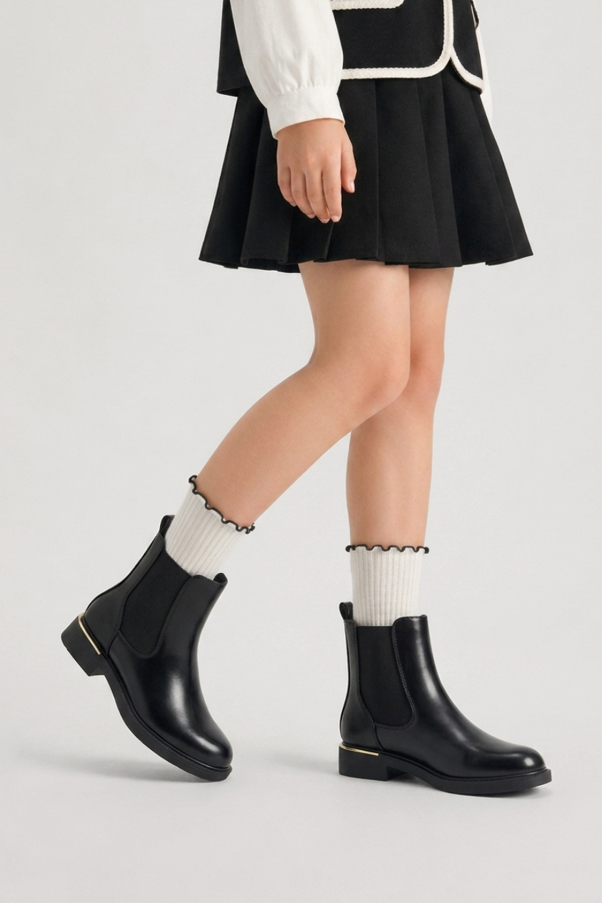 Wholesaler Doremi - Kids' ankle boots with crocodile effect