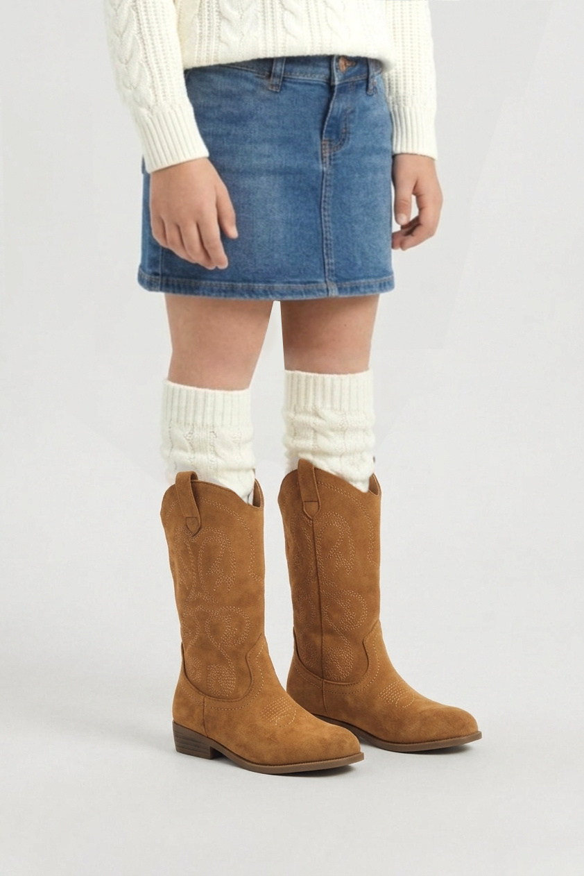 Wholesaler Doremi - Children's cowboy-style boots with embroidered patterns