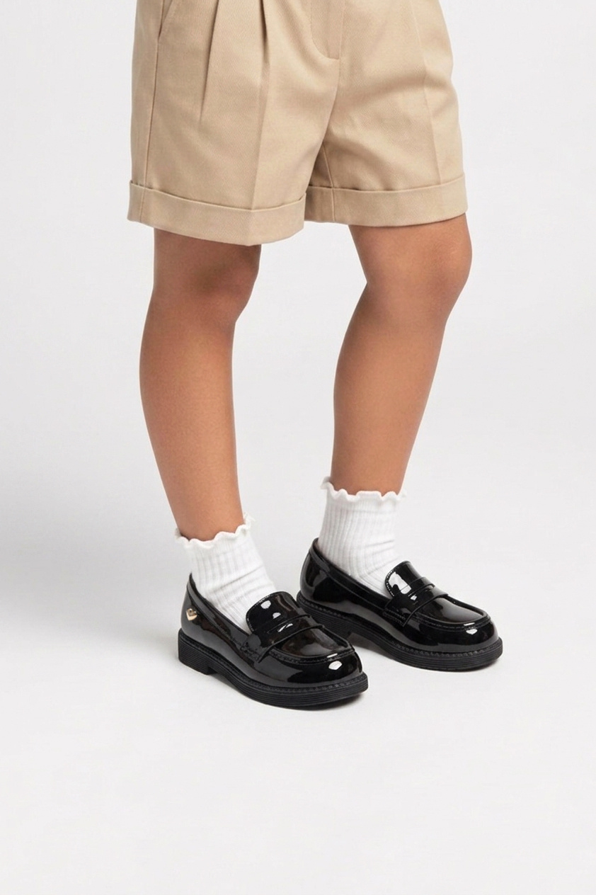 Grossiste Doremi - Mocassins enfants à boucle cœur doré