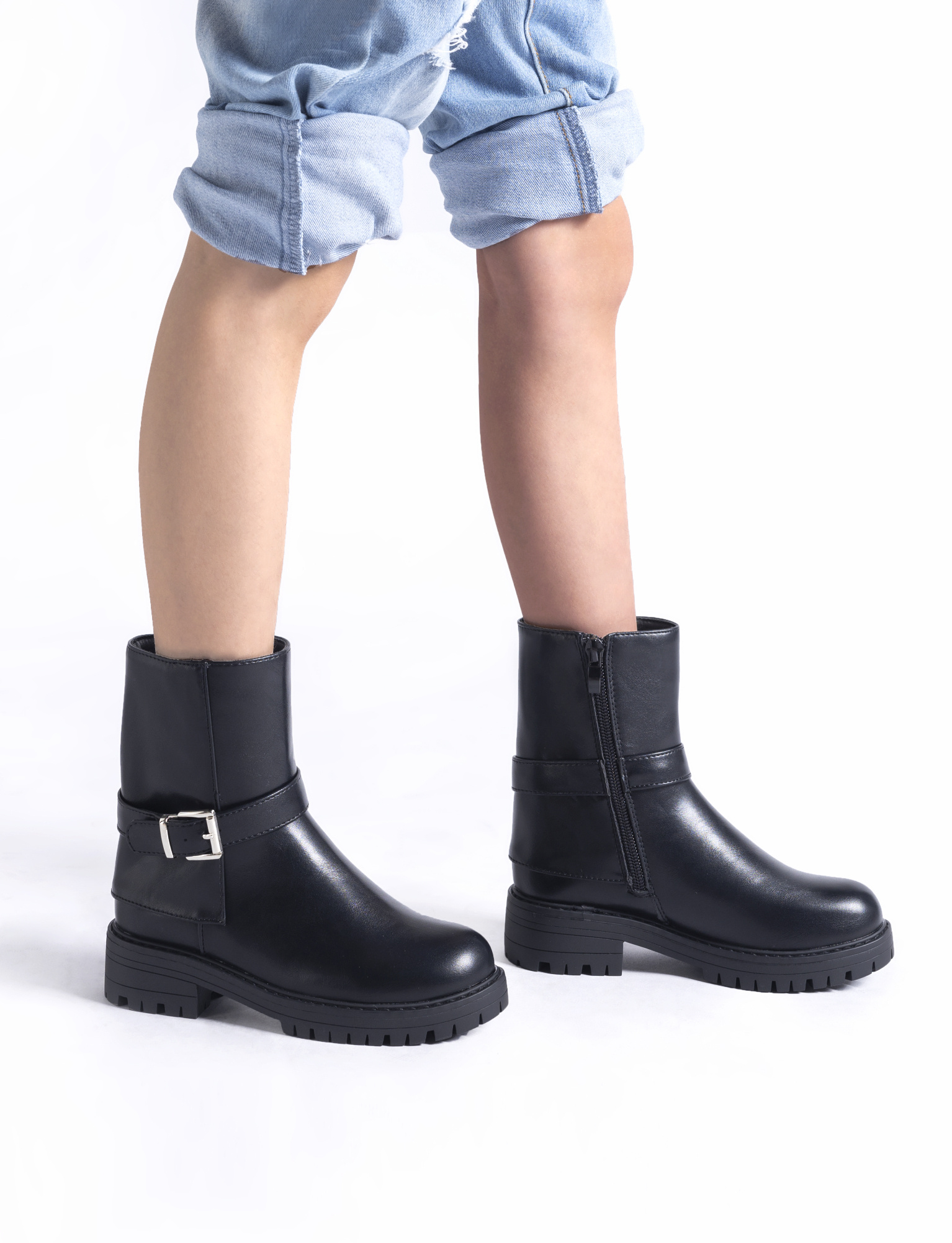 Großhändler Doremi - Kinder Biker-Stil Stiefeletten mit Schnallen