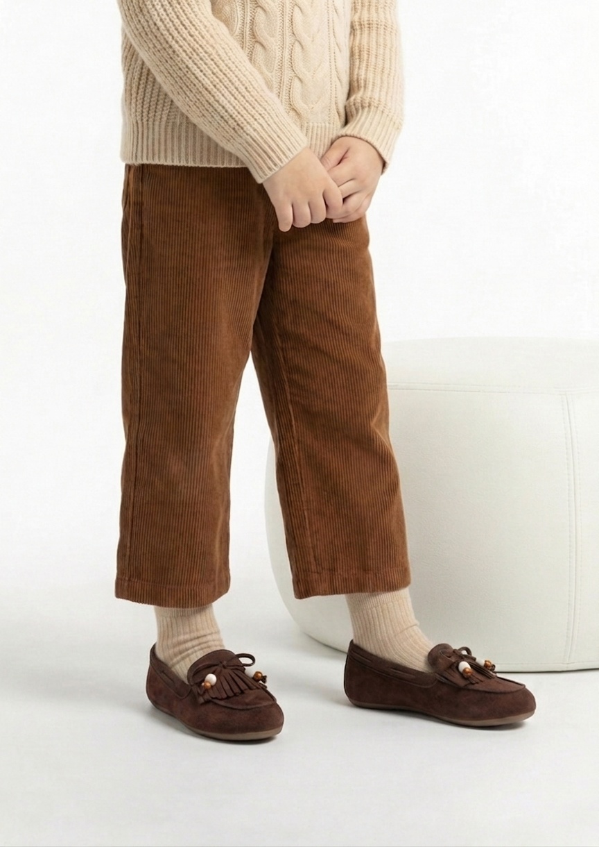 Großhändler Doremi - Kinder-Mokassins im Boho-Stil mit Fransen
