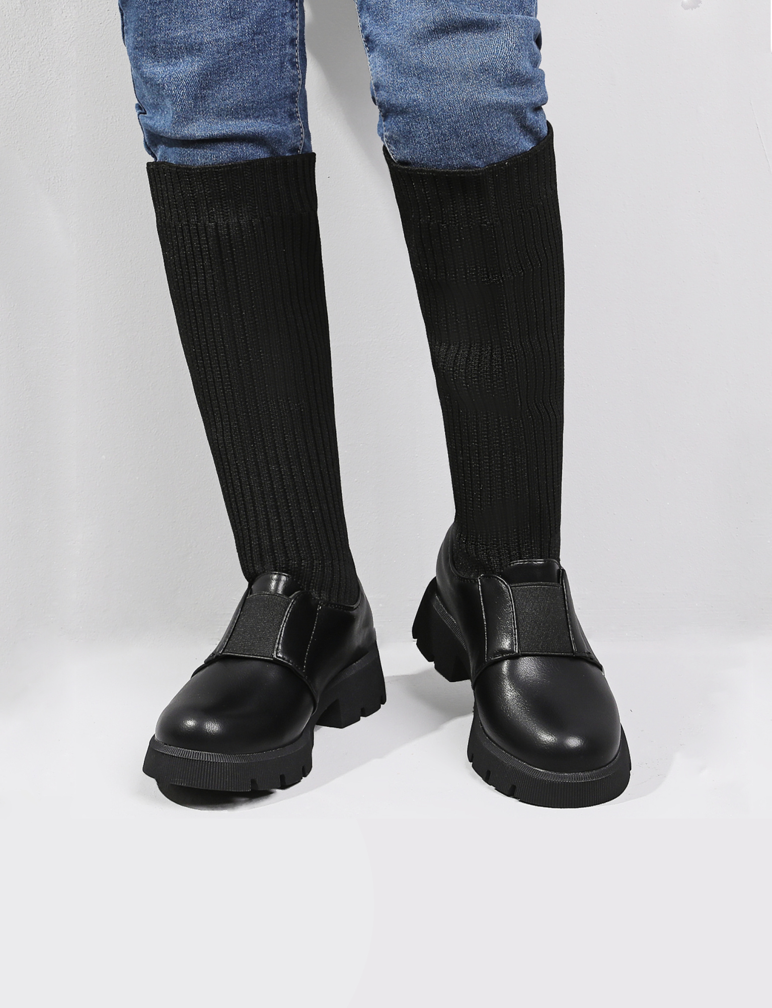 Großhändler Doremi - Trendige kniehohe Sockenstiefel für Kinder