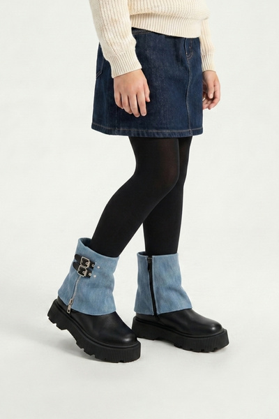 Mayorista Doremi - Botines Rock para niños con vuelta y doble hebilla Mayorista Doremi - Botines Rock para niños con vuelta y doble hebilla
