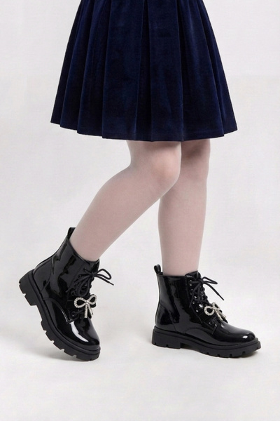 Grossiste Doremi - Bottines enfants à nœud bijoux Grossiste Doremi - Bottines enfants à nœud bijoux