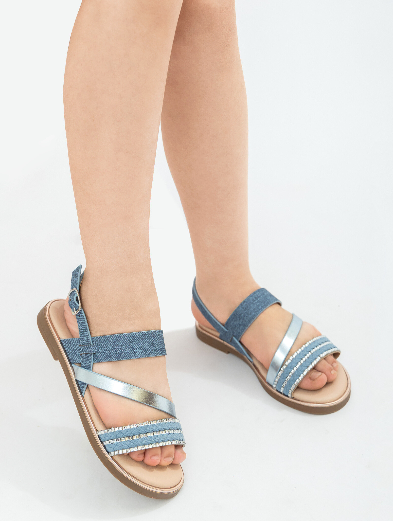 Wholesaler Doremi - Summer sandals with rhinestone straps for kids