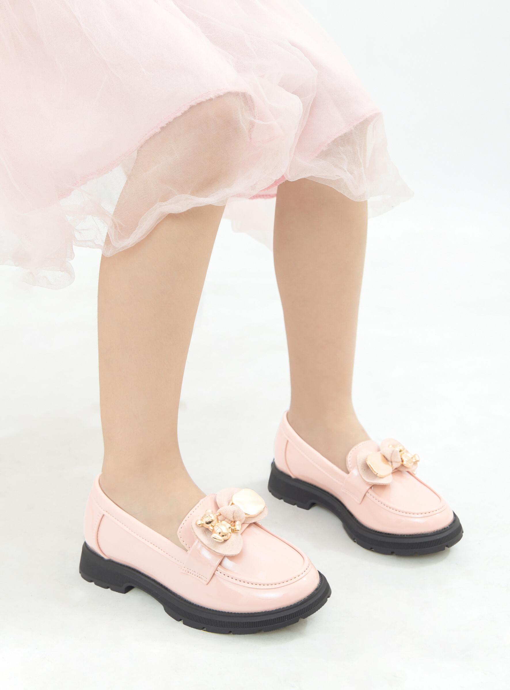Wholesaler Doremi - Loafers with teddy bear bow for kids