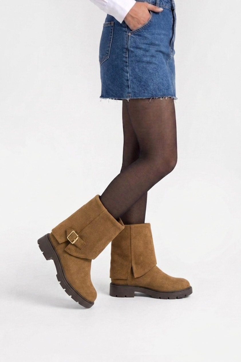Mayorista Doremi - Botines de ante con vuelta para niños