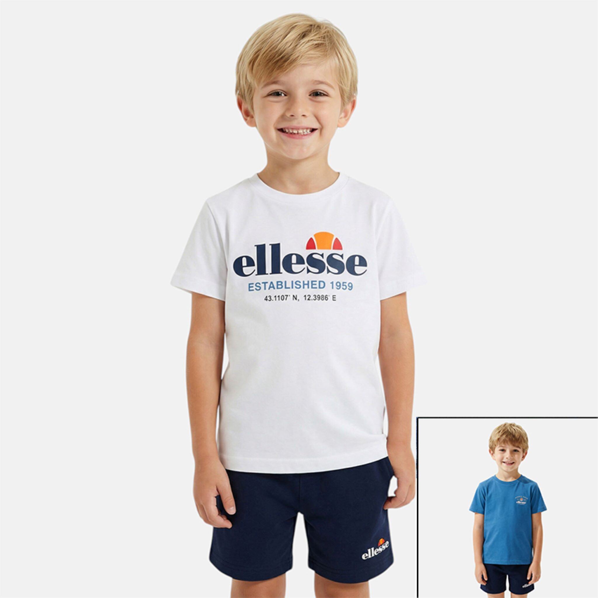 Großhändler Ellesse - Ellesse 2er-Pack T-Shirts und Shorts für Jungen von 2 bis 7 Jahren