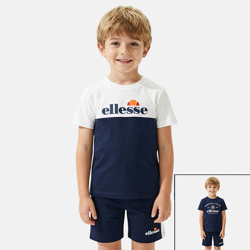 Großhändler Ellesse - Ellesse 2er-Pack T-Shirts und Shorts für Jungen, Größe 2 bis 7 Jahre