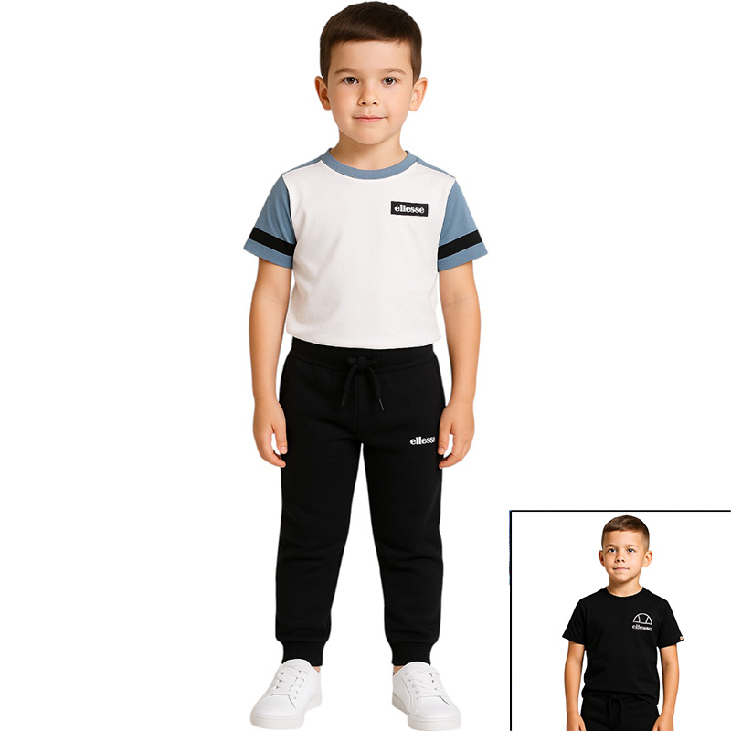 Grossiste Ellesse - Pack de 2 T-shirts et pantalon de jogging Ellesse Garçon du 2 au 7 ans