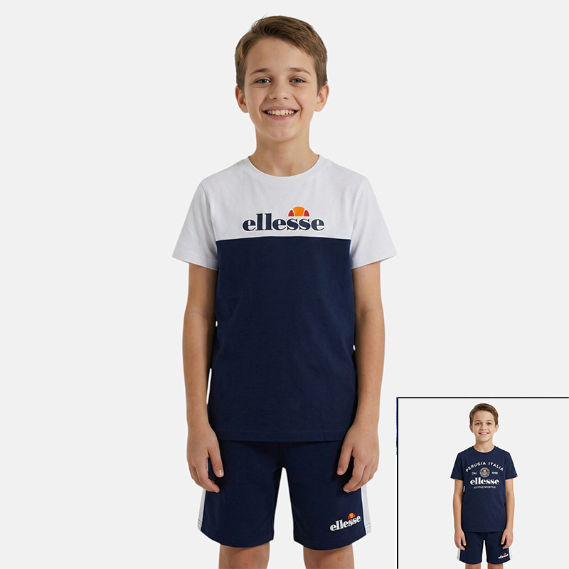 Großhändler Ellesse - Ellesse 2er-Pack T-Shirts und Shorts für Jungen, Größe 8 bis 14 Jahre