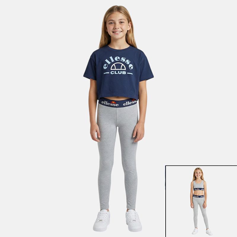 Großhändler Ellesse - Ellesse 3-teiliges Set: T-Shirt mit Leggings für Mädchen von 8 bis 14 Jahren