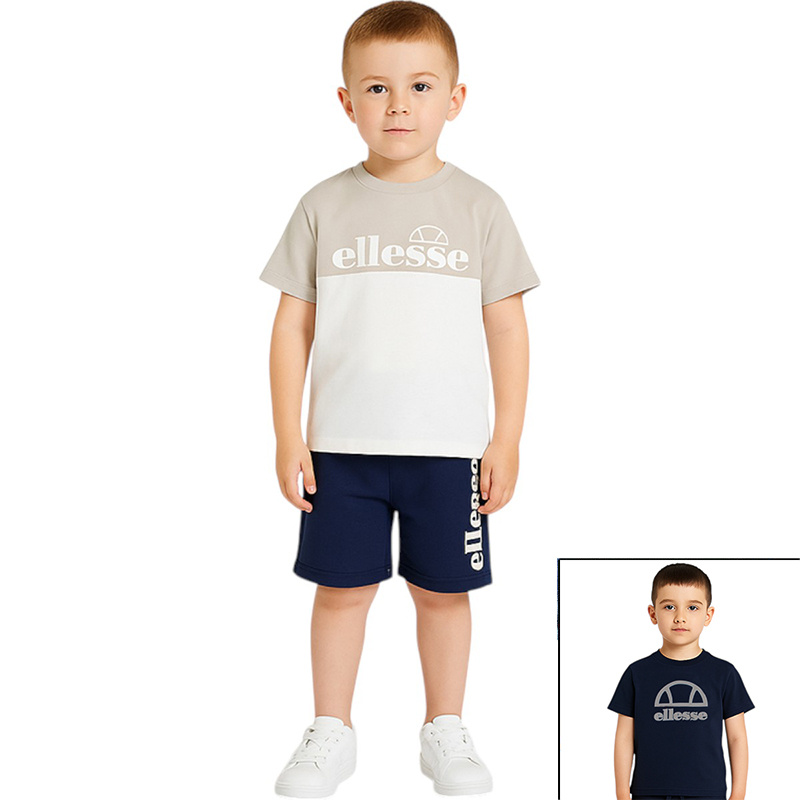 Grossiste Ellesse - Pack de 2 T-shirts et short Ellesse Garçon du 2 au 7 ans