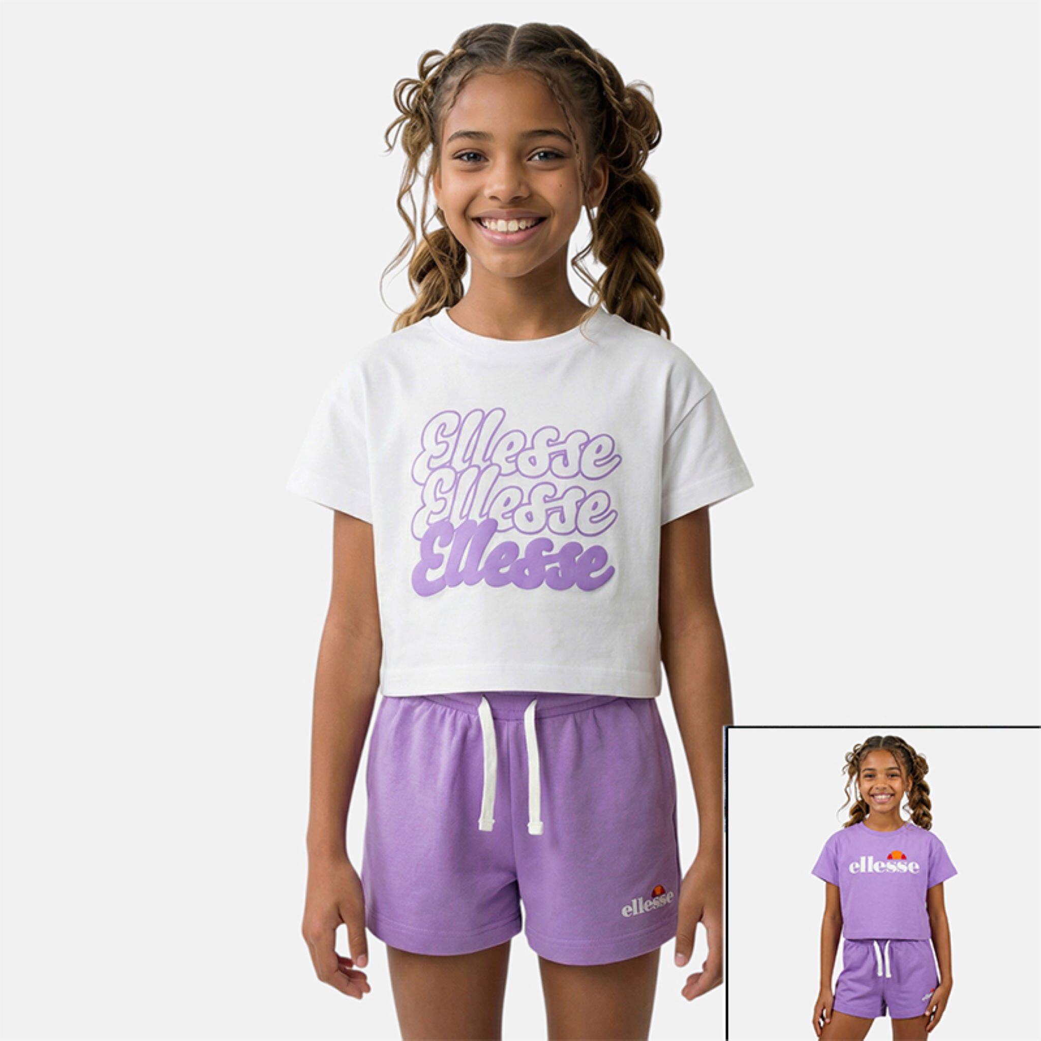 Großhändler Ellesse - Ellesse 2er-Pack T-Shirts und Shorts für Mädchen von 8 bis 14 Jahren