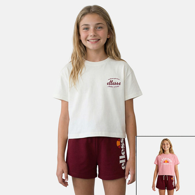 Großhändler Ellesse - Ellesse 2er-Pack T-Shirts und Shorts für Mädchen, Größe 8 bis 14 Jahre Großhändler Ellesse - Ellesse 2er-Pack T-Shirts und Shorts für Mädchen, Größe 8 bis 14 Jahre