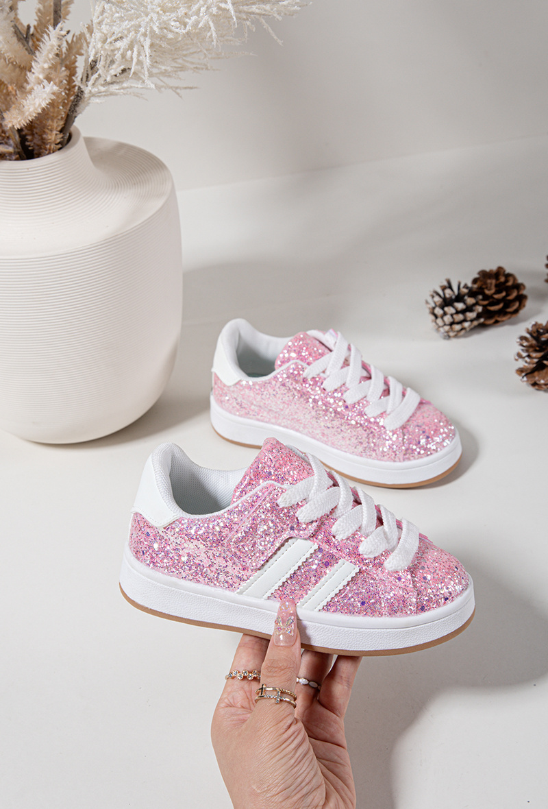Wholesaler EMAGINE (Rock and Joy) - GIRLS' GLITTER SNEAKERS WITH VELCRO