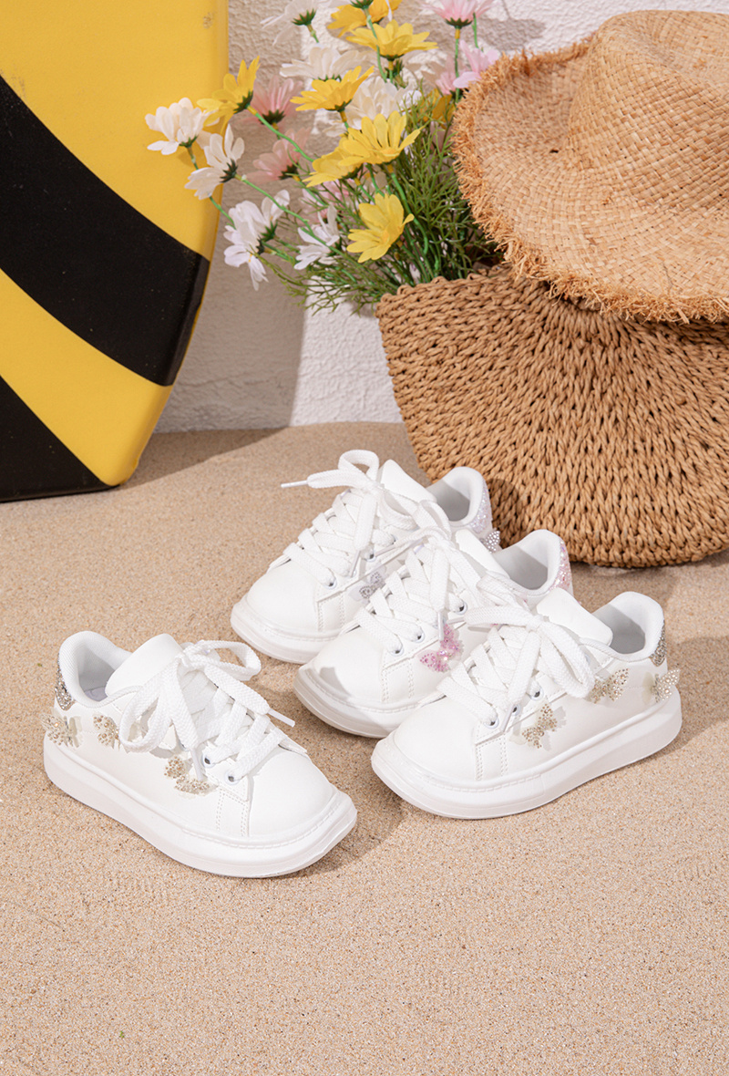 Großhändler EMAGINE (Rock and Joy) - WEISSER SNEAKER MIT GLITZER-SCHMETTERLING