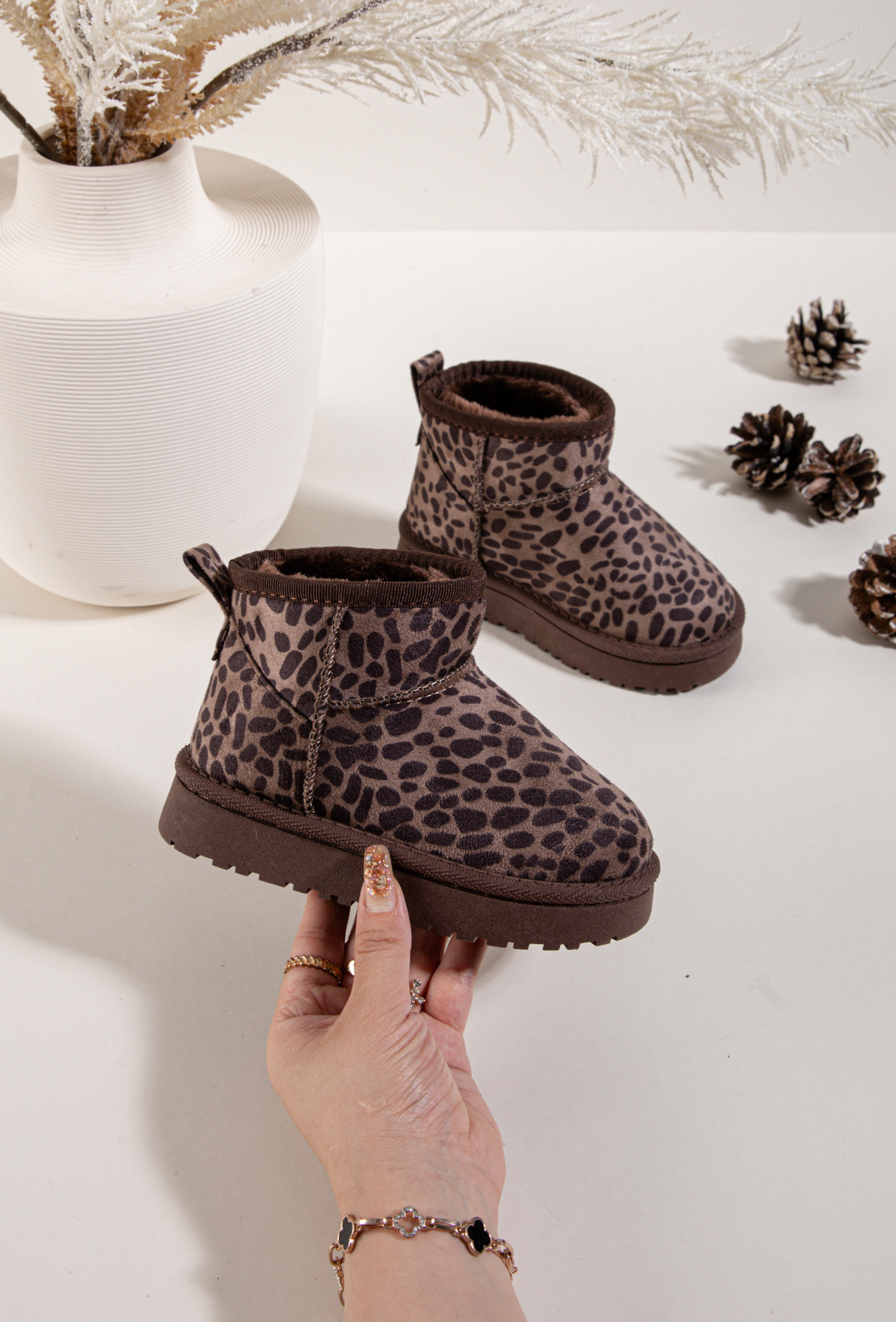 Grossiste EMAGINE (Rock and Joy) - BOTTINE POUR FILLE FOURREE LEOPARD