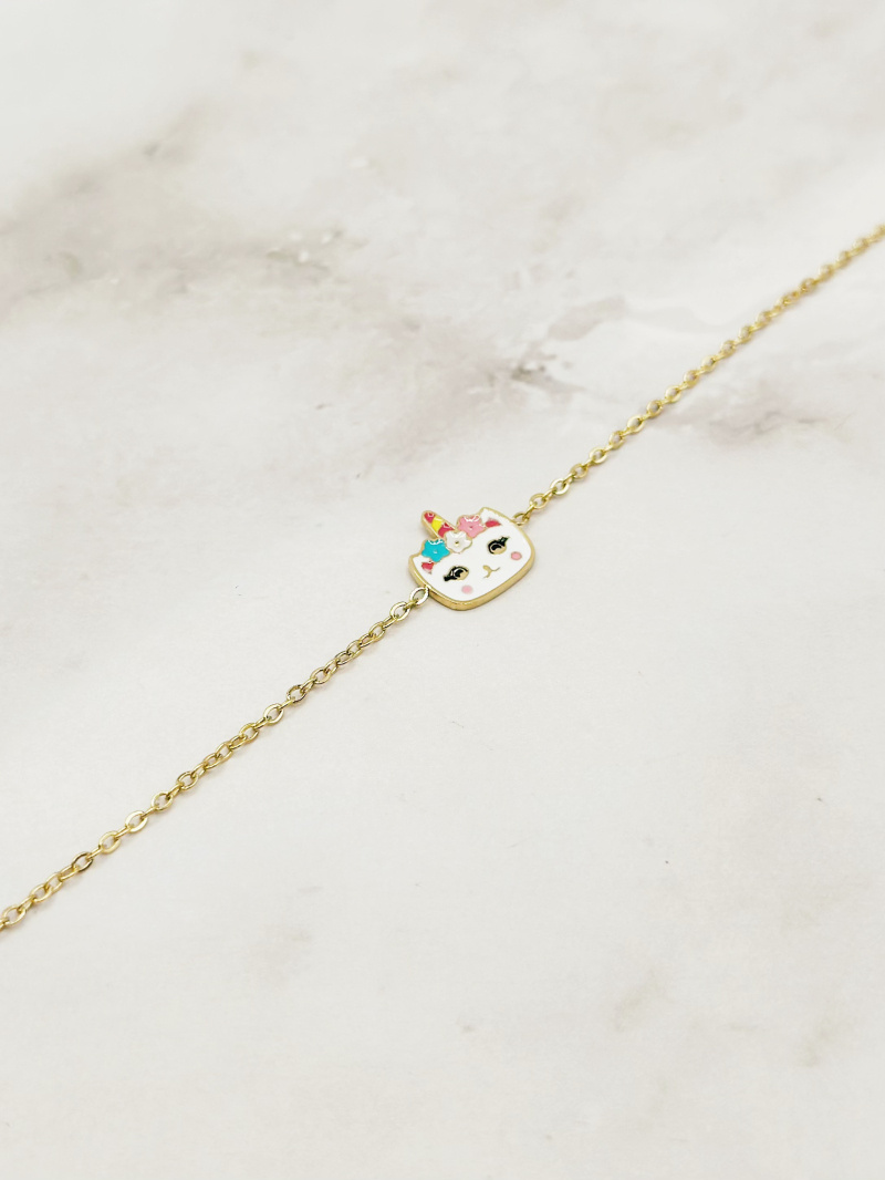 Wholesaler Emily - Stainless steel unicorn bracelet for kids