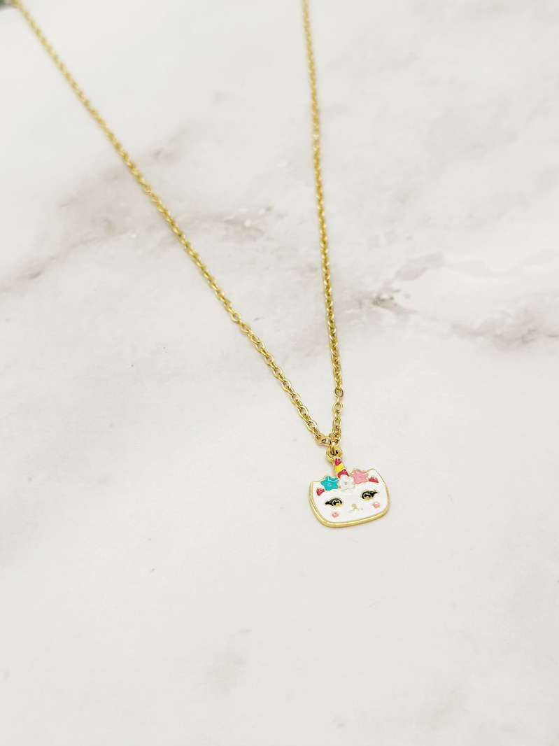 Wholesaler Emily - Stainless Steel Unicorn Necklace for Kids