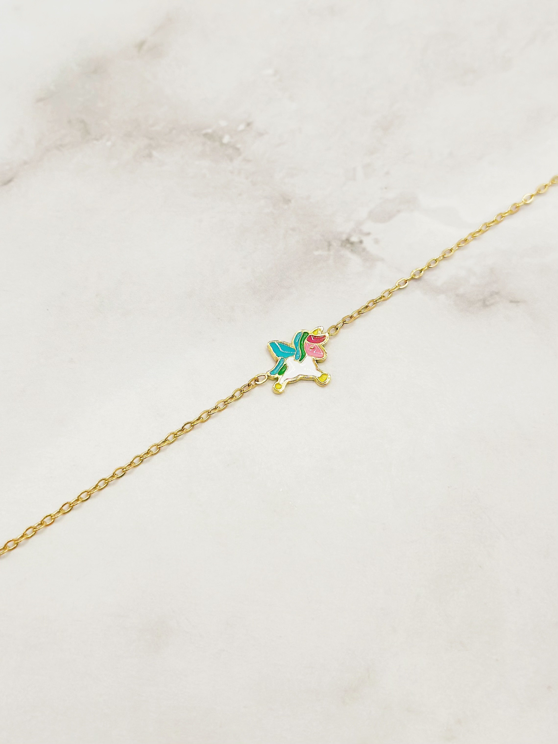 Grossiste Emily - Bracelet en acier inoxydable pour enfants Licorne