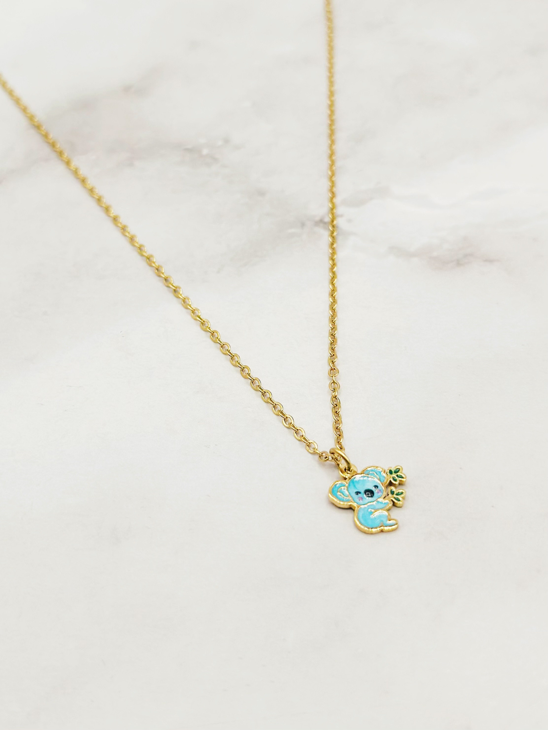 Mayorista Emily - Collar de acero inoxidable para niños Koala