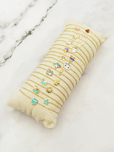 Grossiste Emily - Lot de 20 bracelets enfants ajustables en acier inoxydable Grossiste Emily - Lot de 20 bracelets enfants ajustables en acier inoxydable