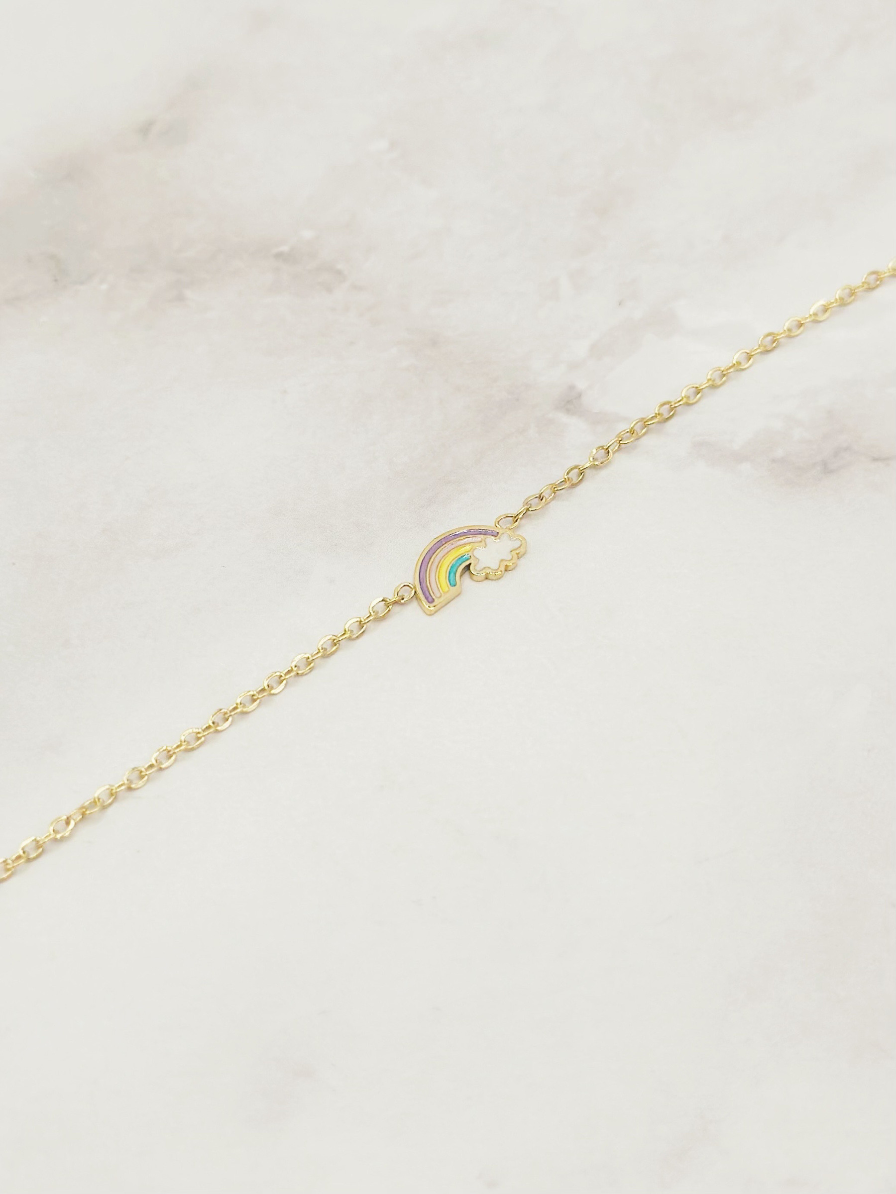 Großhändler Emily - Regenbogen Edelstahlarmband für Kinder