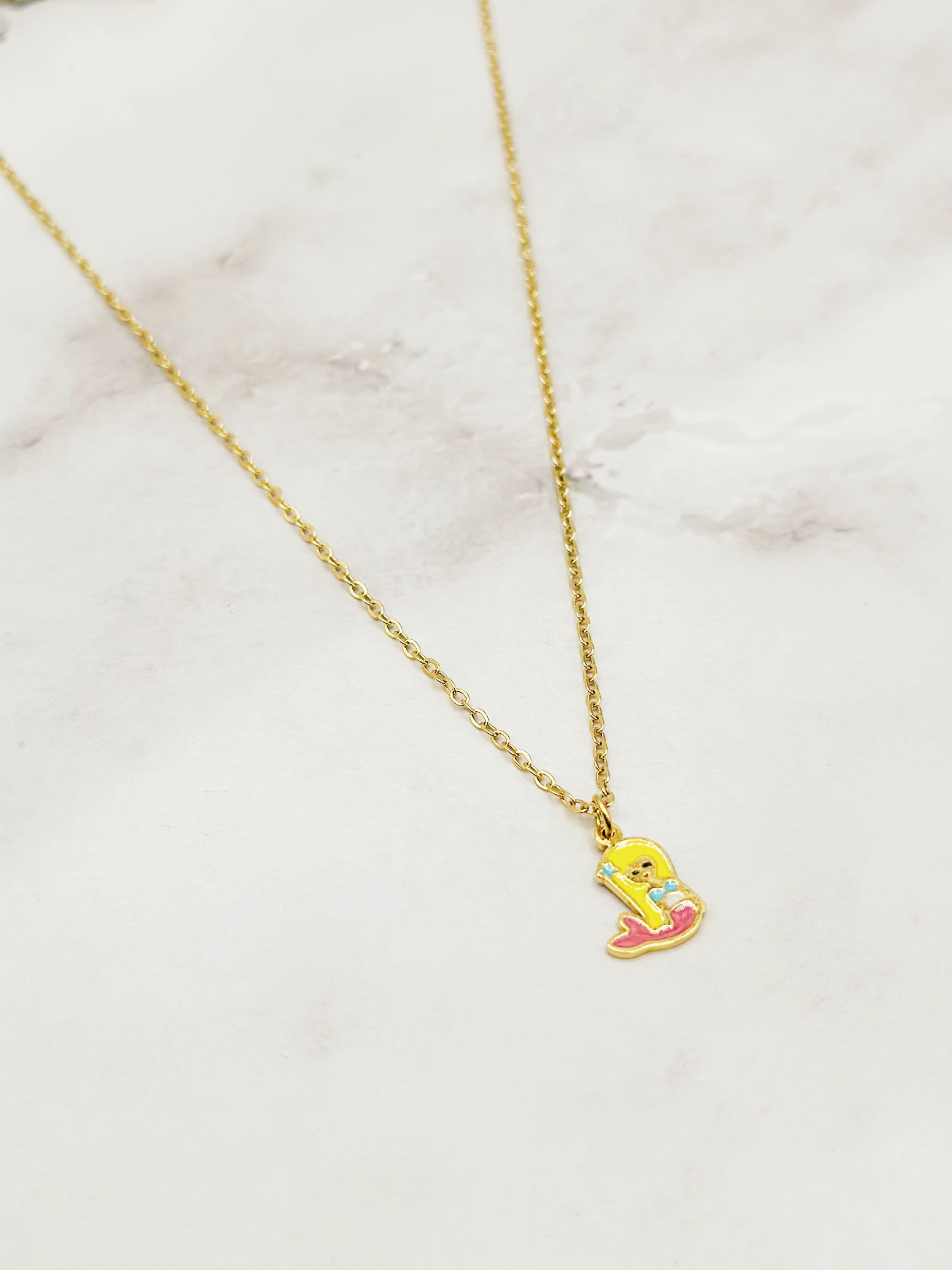 Wholesaler Emily - Stainless Steel Mermaid Necklace for Kids