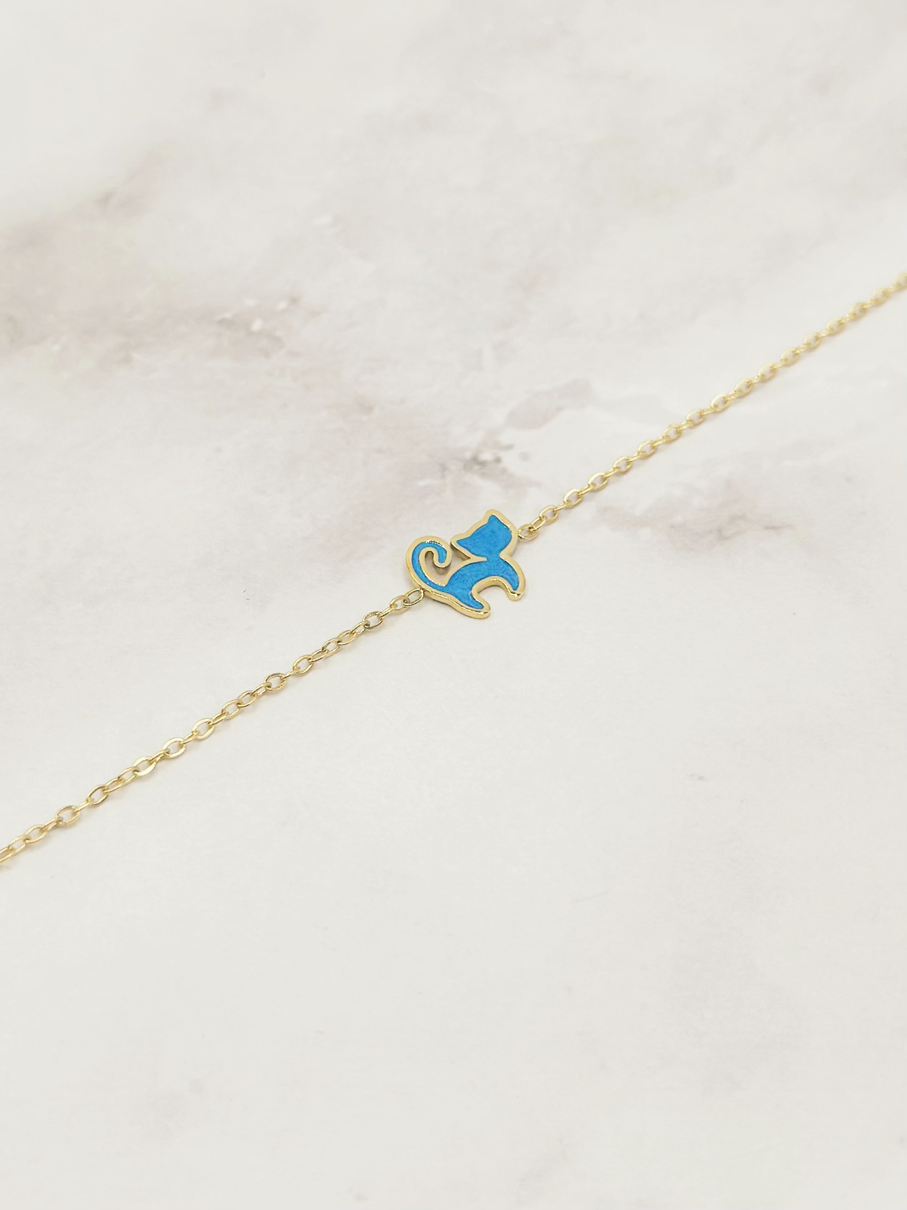 Mayorista Emily - Pulsera de acero inoxidable para niños Gato