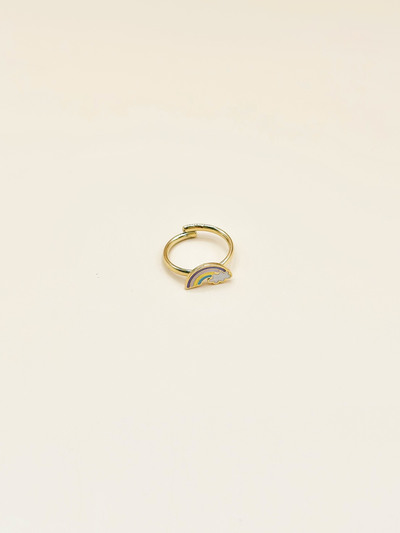 Grossiste Emily - Bague ajustable enfant en acier inoxydable doré Arc en ciel Grossiste Emily - Bague ajustable enfant en acier inoxydable doré Arc en ciel