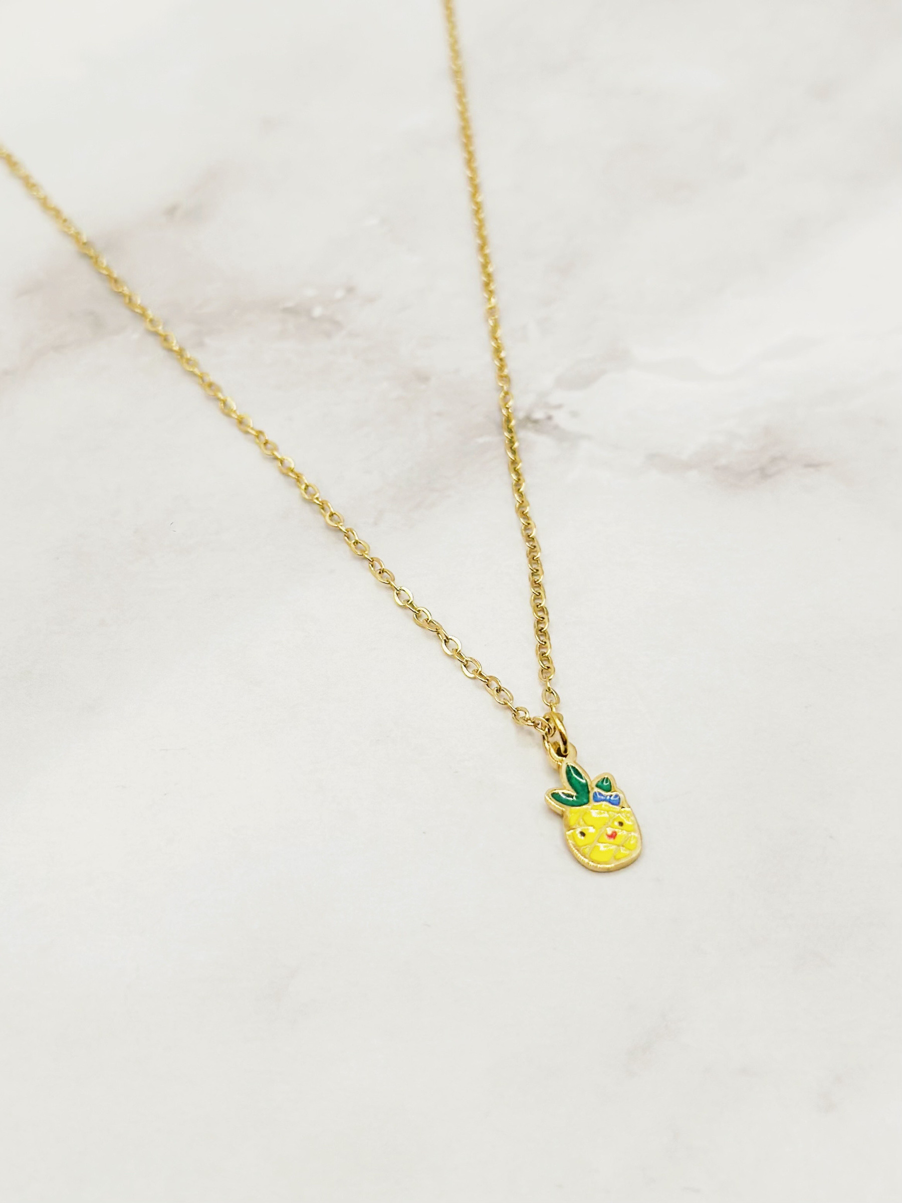Wholesaler Emily - Stainless Steel Pineapple Necklace for Kids
