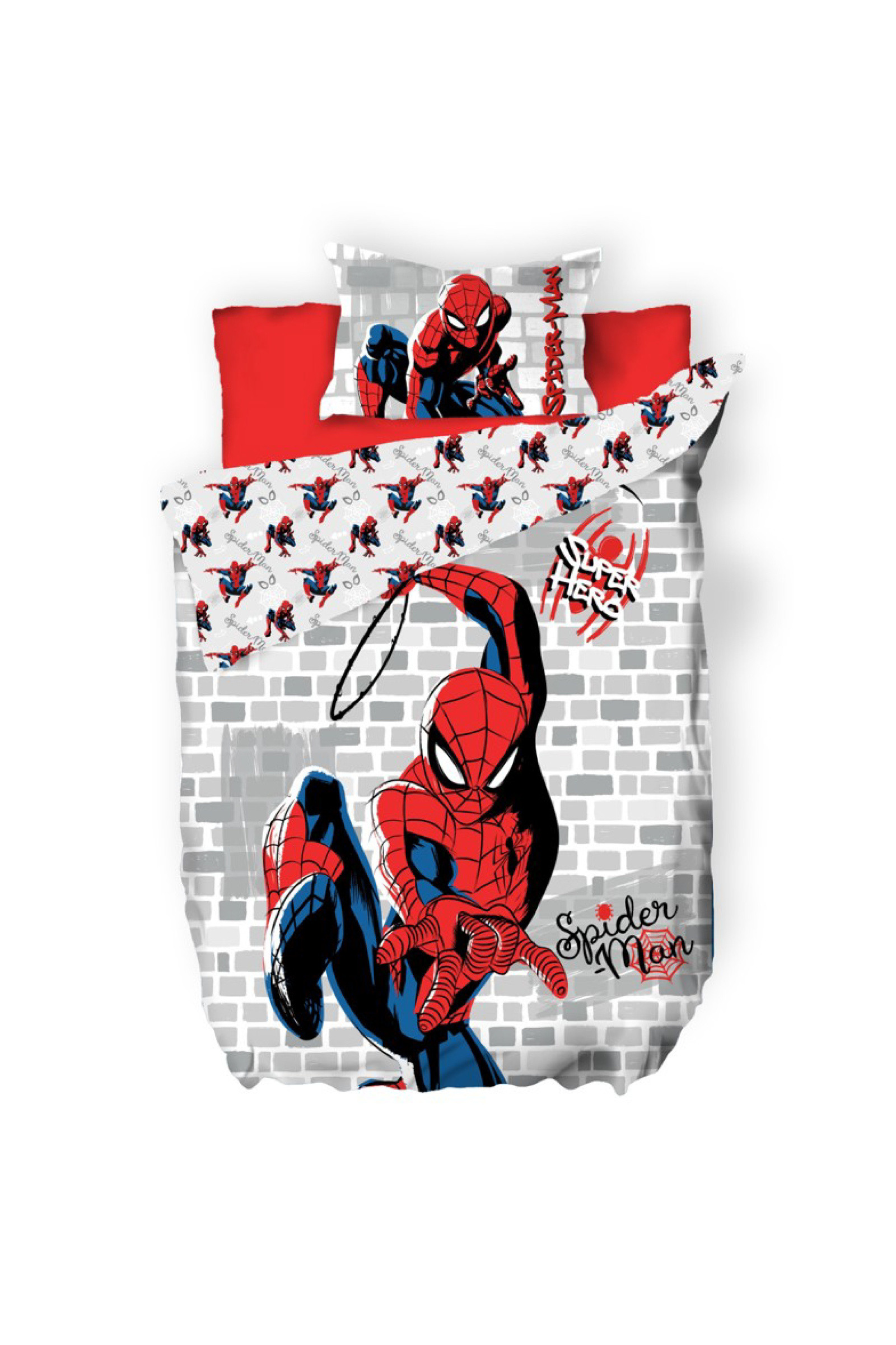 Grossista Eurobag Créations - Set di biancheria da letto 
3 pezzi con licenza 
SPIDERMAN