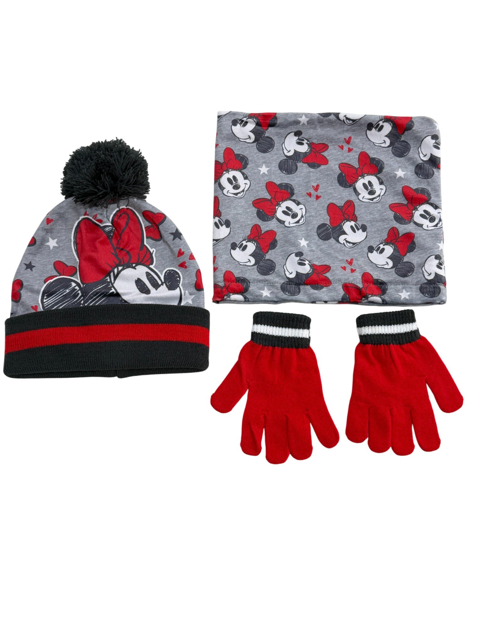 Mayorista Exquily - SET DE INVIERNO PARA NIÑA GORRO-GUANTES-BRAGA MINNIE