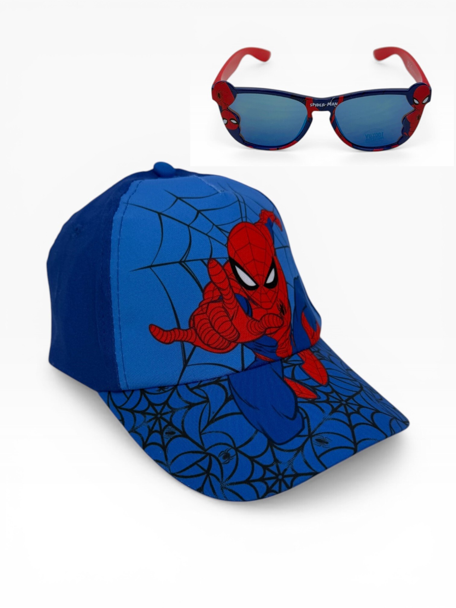 Grossiste Exquily - SET GARÇON CASQUETTE ET LUNETTES SOLAIRES SPIDERMAN