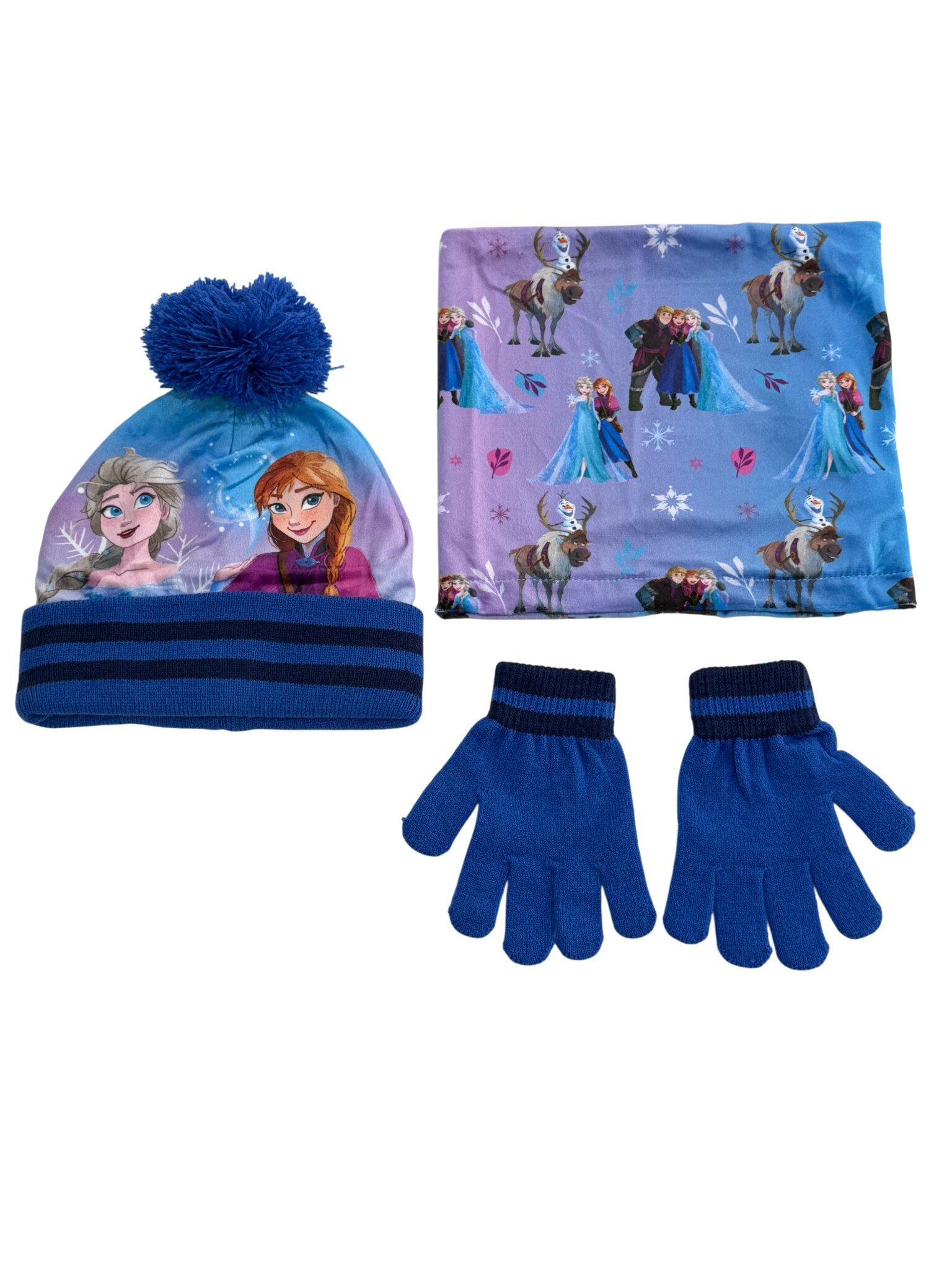 Grossiste Exquily - SET HIVER FILLE BONNET-GANTS-TOUR DE COU FROZEN