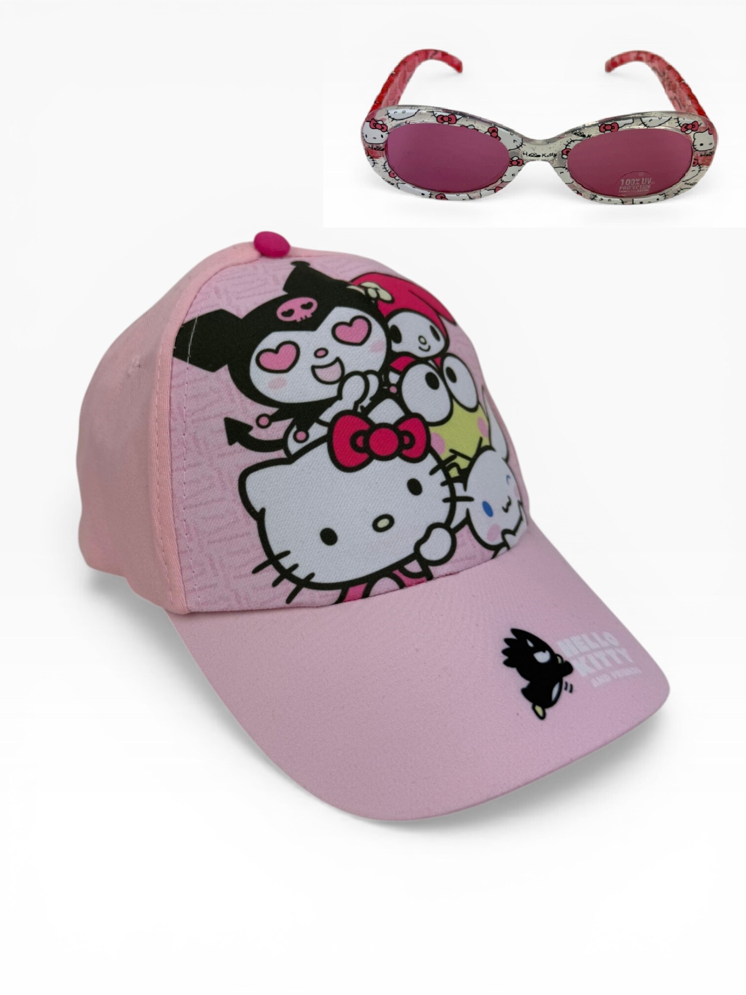 Wholesaler Exquily - GIRL'S SET CAP AND SUNGLASSES HELLO KITTY