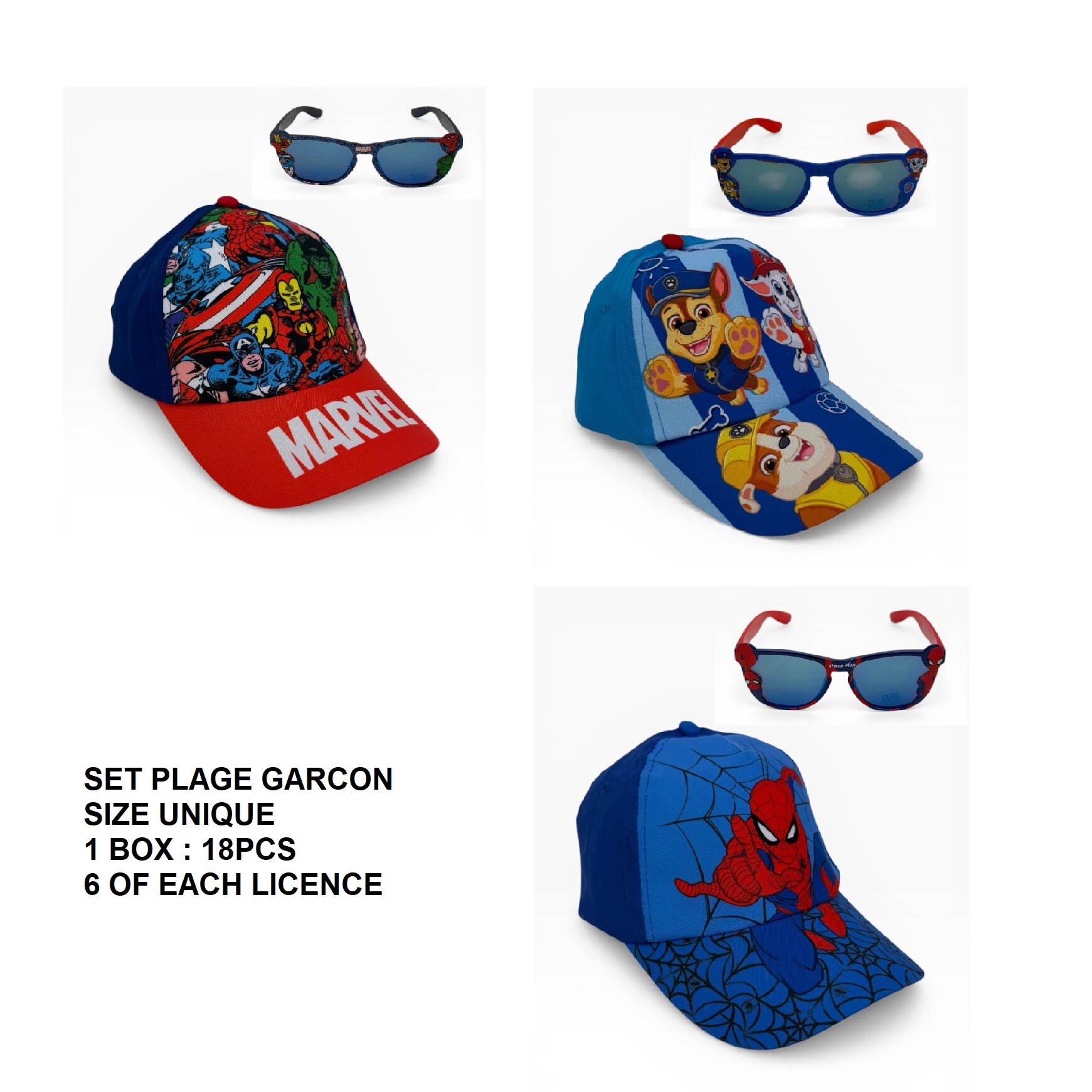 Großhändler Exquily - Set aus Kappe und Sonnenbrille