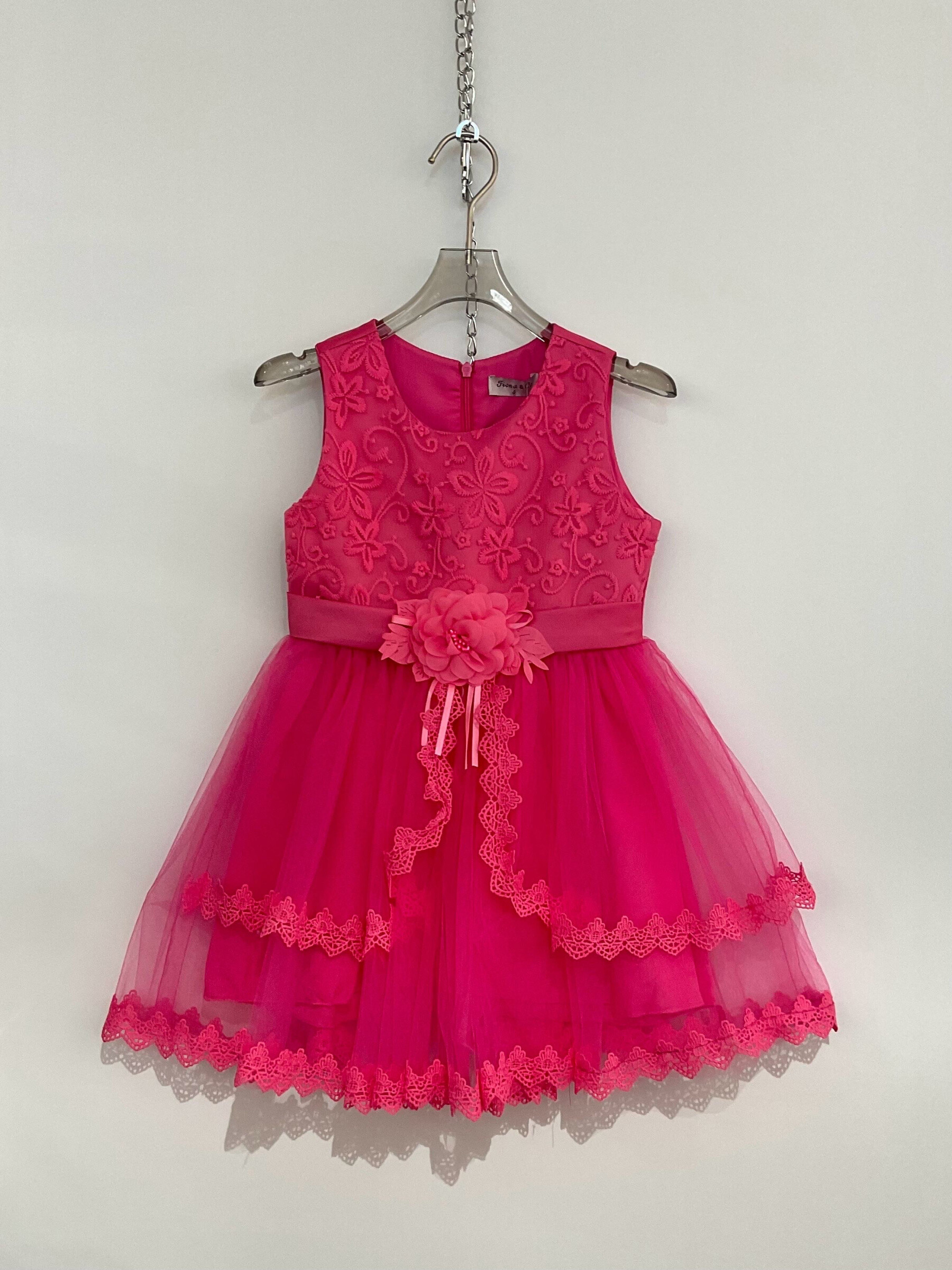 Wholesaler Fiona & Co - Flower pattern dress with slit details