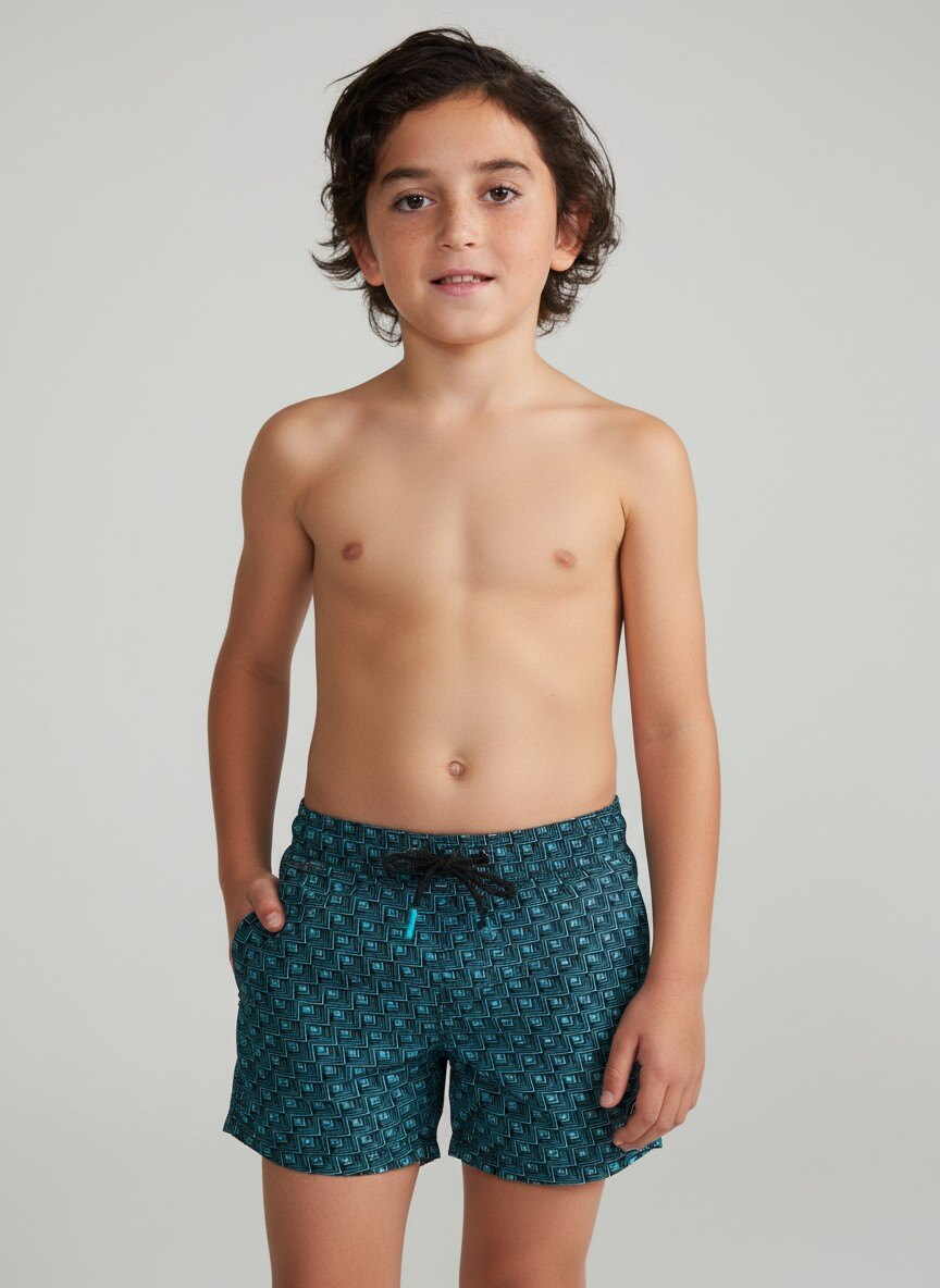 Grossiste FRANCE DENIM - Boxer de bain stretch all over zig zag