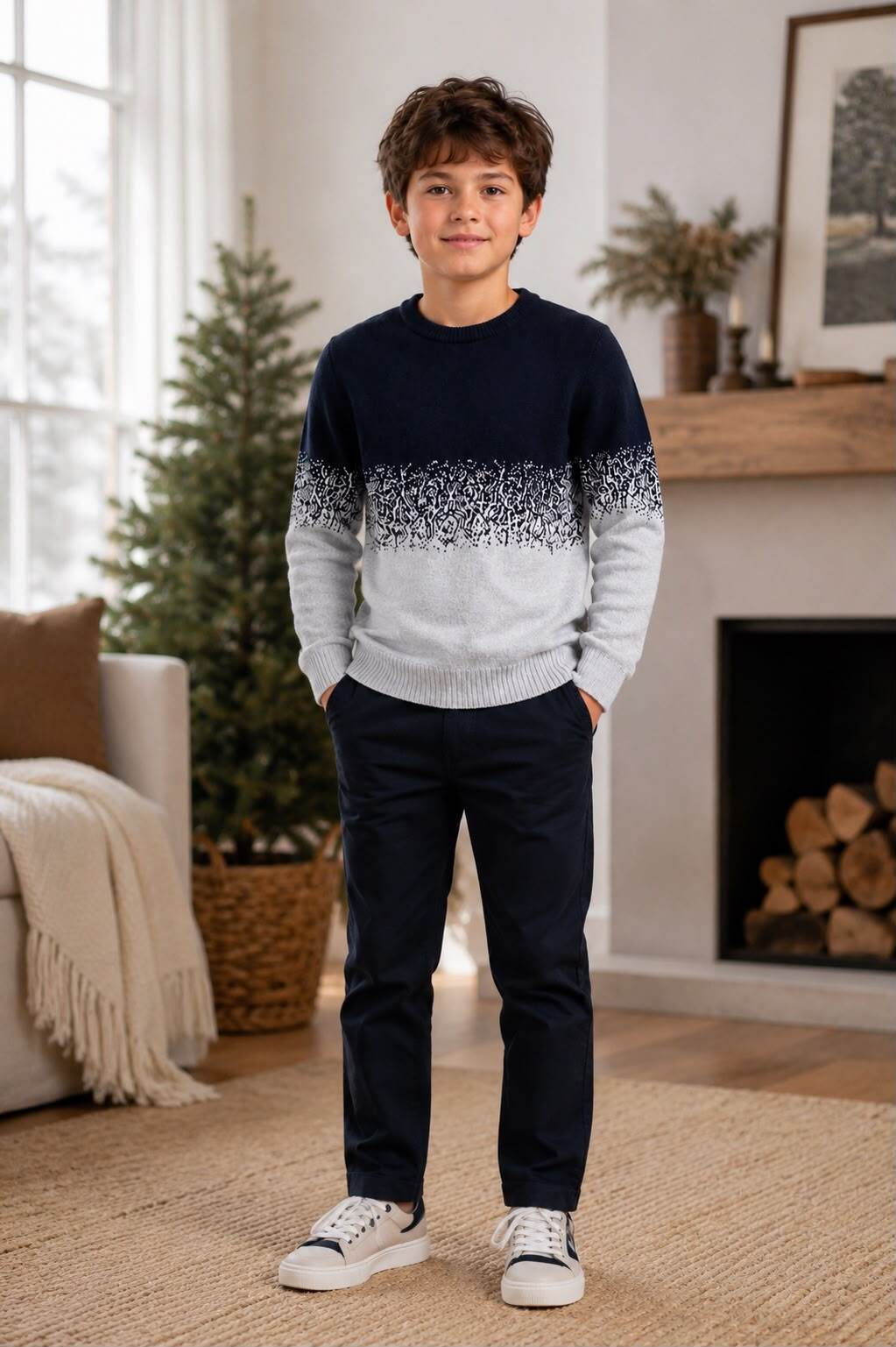 Grossiste Free Star - Pull Dégradé Bleu
