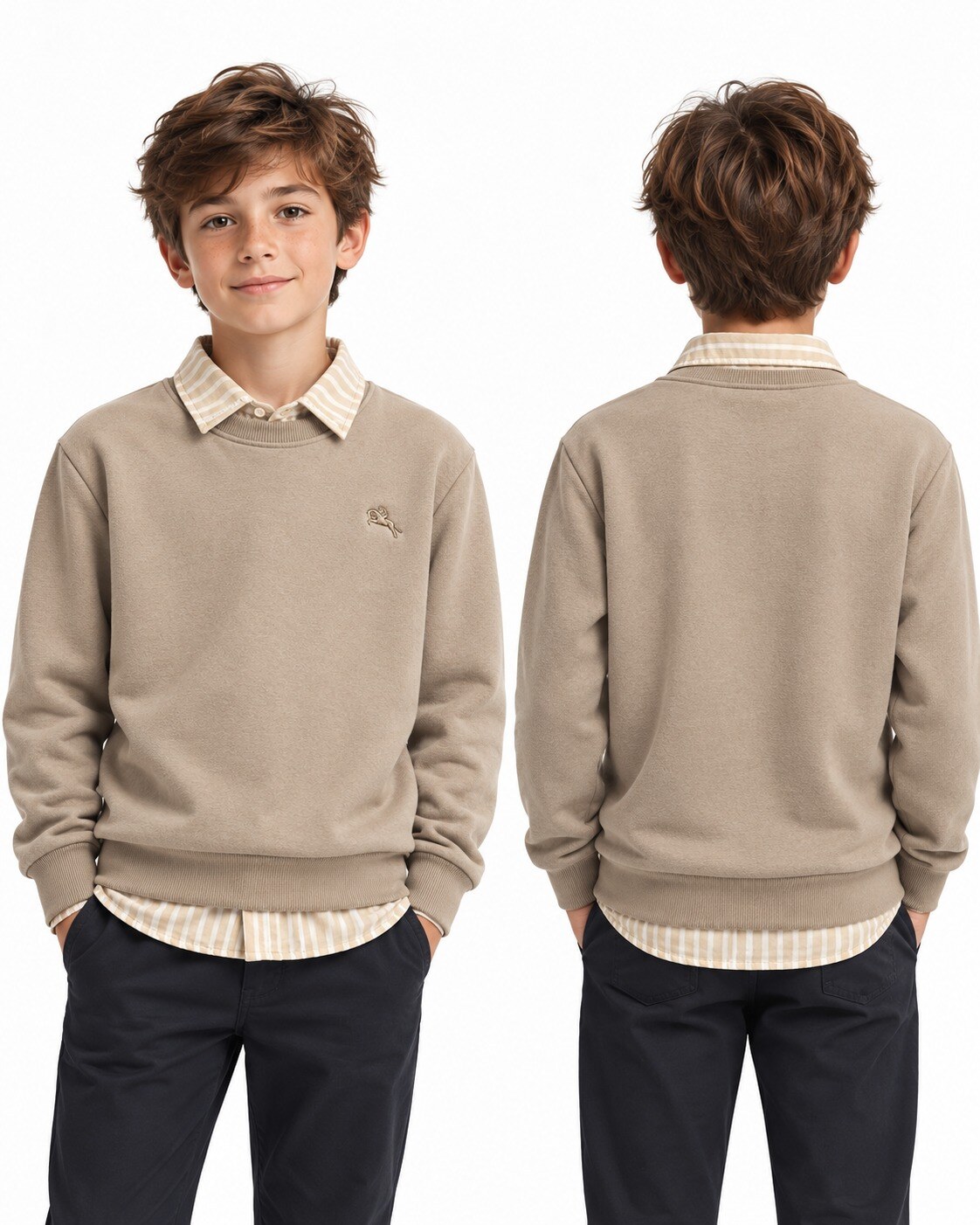 Grossiste Free Star - Sweat Enfant Effet Chemise