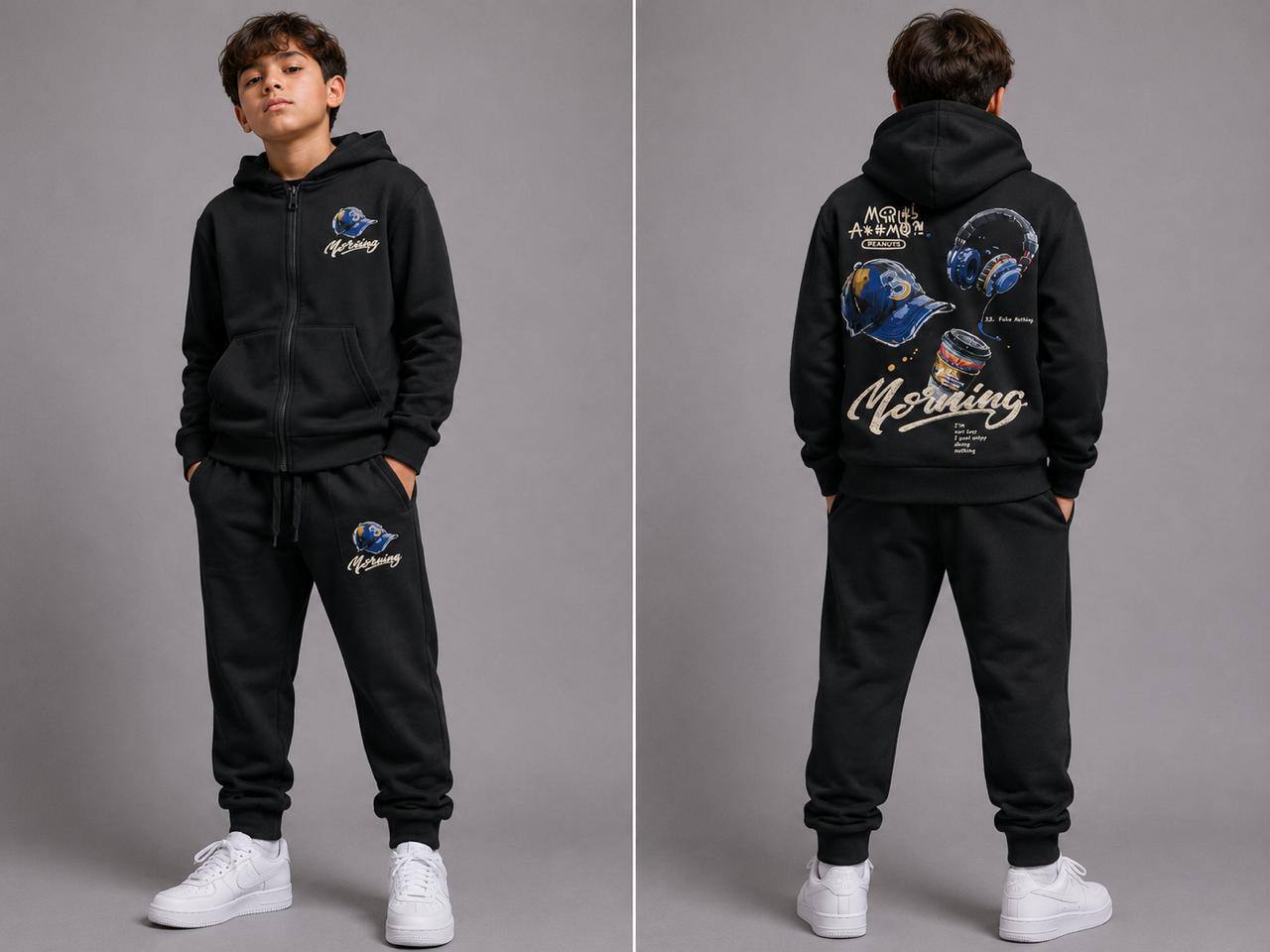 Wholesaler Free Star - Boys' Tracksuit Set 'Music Style'
